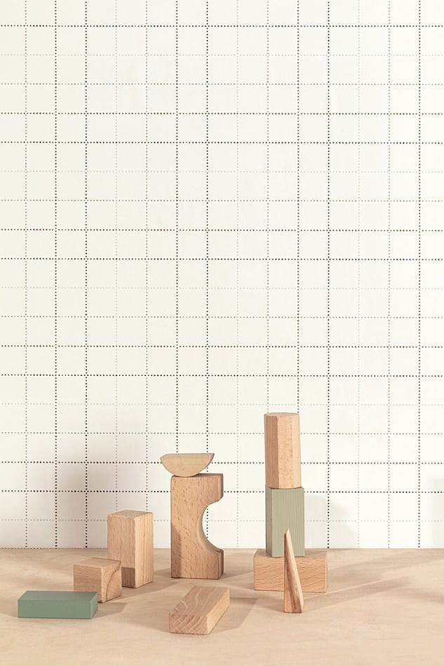 Zoom HAP903 Be Happy Squares Sand - tapeta dziecięca w kratkę