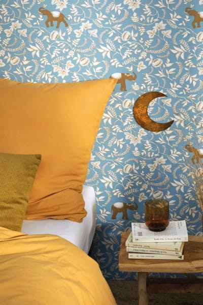 Caselio 101596217 Mystery Wisdom - tapeta w liście i słonie