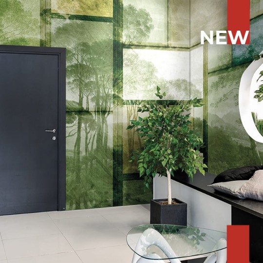 Skinwall 133A PEEKING NATURE GLAZED LAND - tapeta z lasem