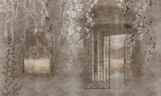 Skinwall 124A PEEKING NATURE TRANSITION - tapeta brama