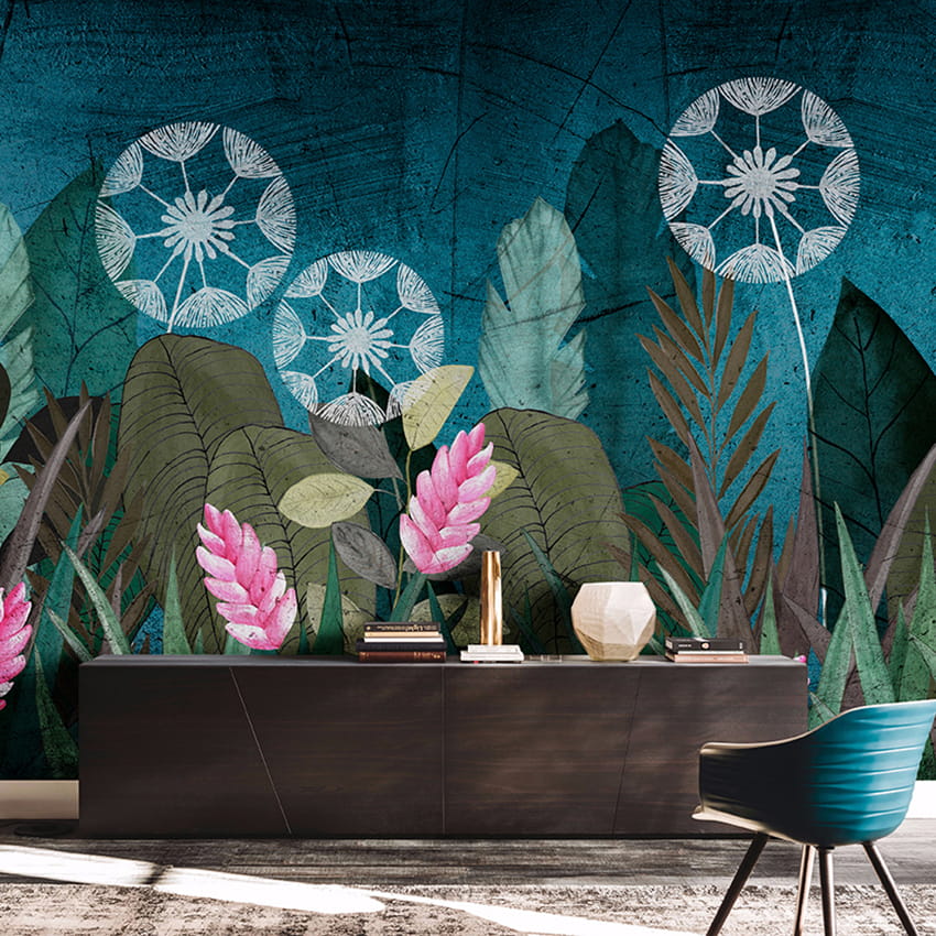 Skinwall 96 NATURAL BEAUTY BLUE VALENTINE - tapeta botaniczna