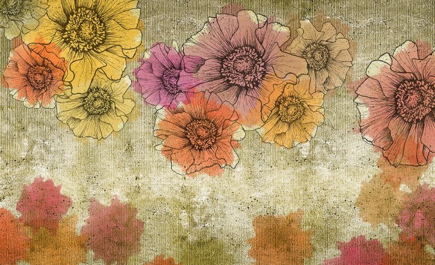 Skinwall 20B NATURAL BEAUTY POPPY FIELDS - tapeta z makami