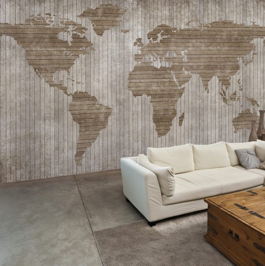 Skinwall 36 TRAVELLING MIND LOST - tapeta mapa świata