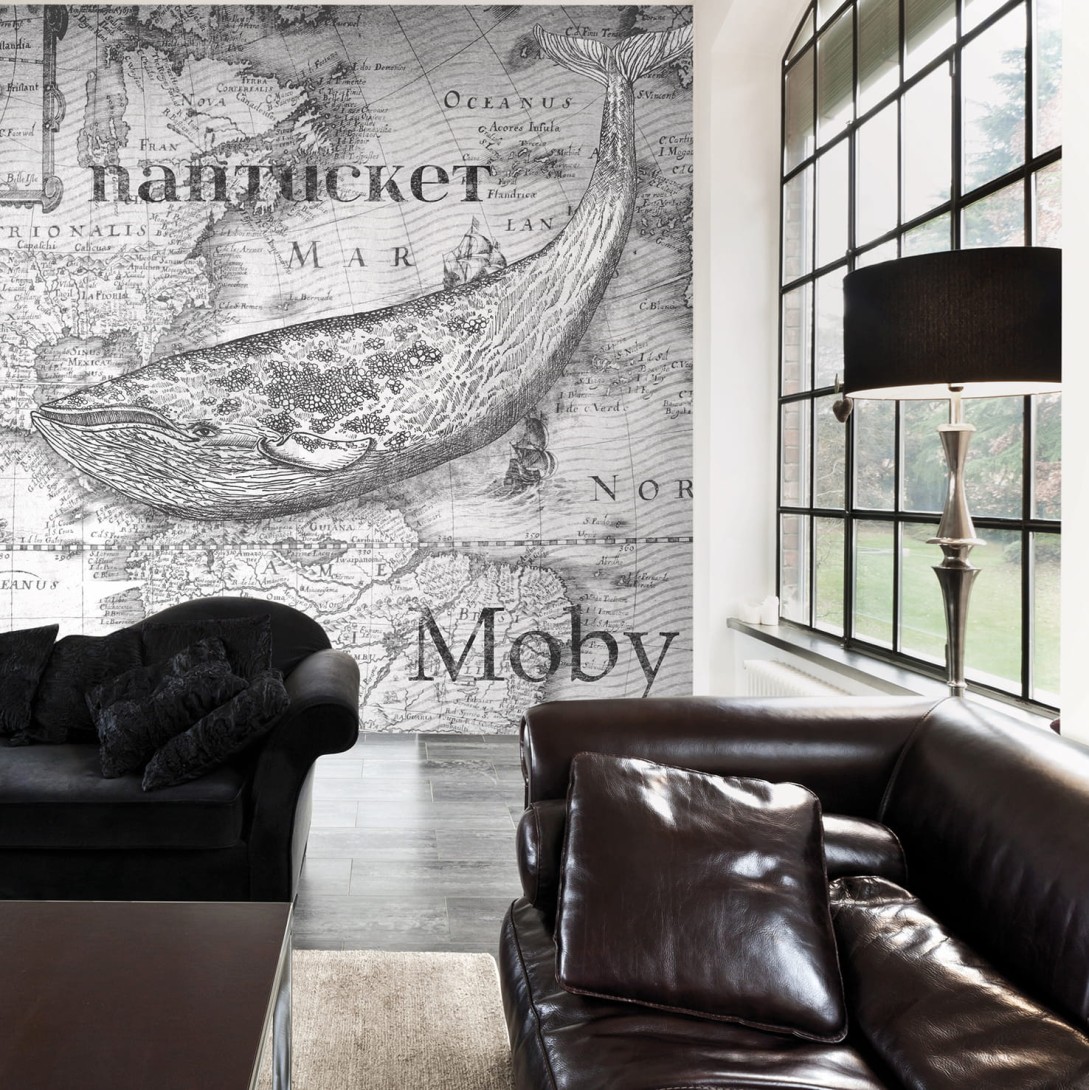 Skinwall 34 TRAVELLING MIND MOBY - tapeta wieloryb