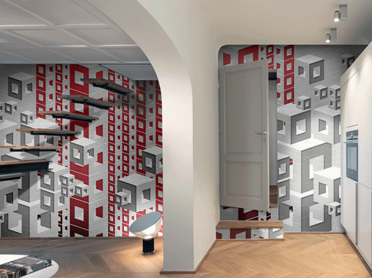 Skinwall 130A UNCONVENTIONAL SURFACES Q-BE - tapeta geometryczna