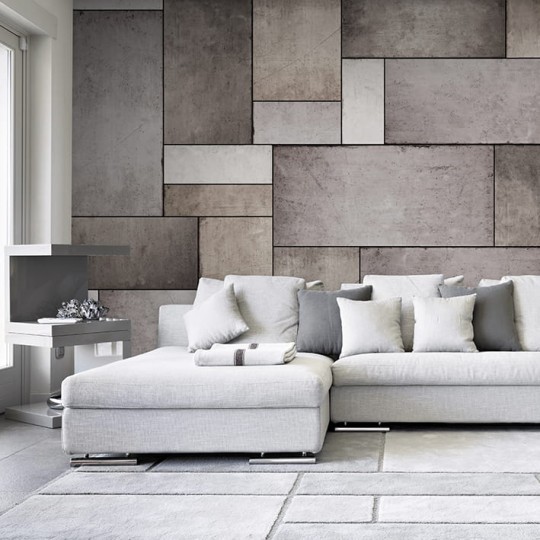 Skinwall 11C UNCONVENTIONAL SURFACES CONCRETE - tapeta z prostokątnych płyt