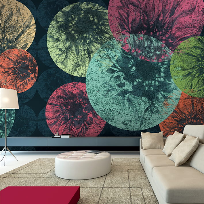 Skinwall 82 UNCONVENTIONAL SURFACES MOONFLOWER - tapeta z kwiatowymi księżycami