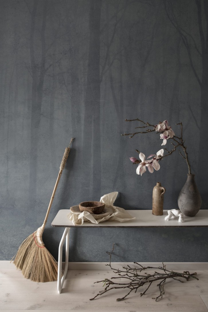 Sandberg S10106 Jordnara Skog Misty Blue - mural roślinny