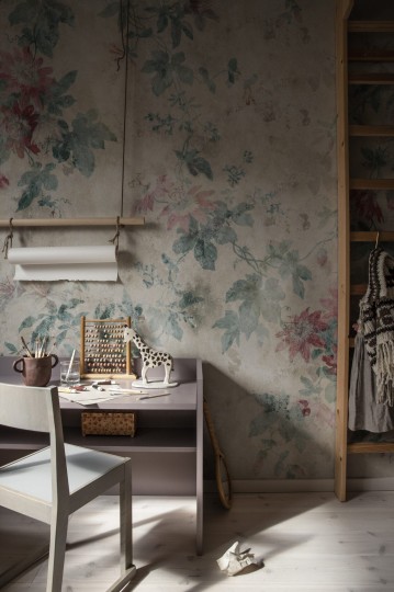 Sandberg 623-06 Jordnara Faded Passion Clay - mural w kwiaty