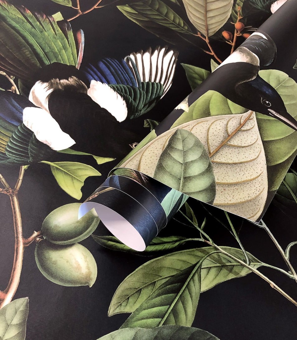 Wallcolors Bestseller Magpie Black  - mural ze srokami