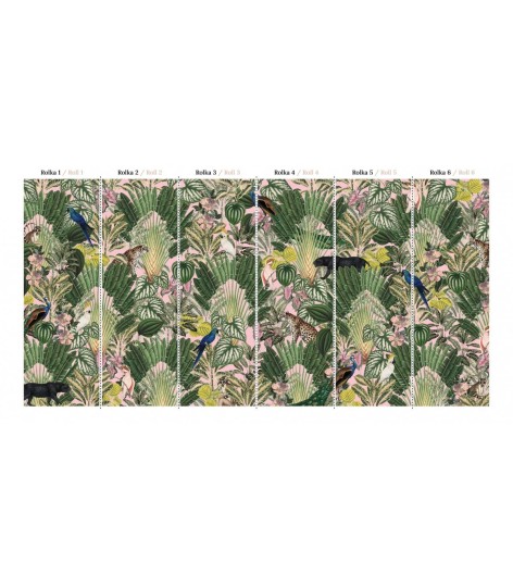 Wallcolors Bestseller Pink Jungle  - mural z dżunglą