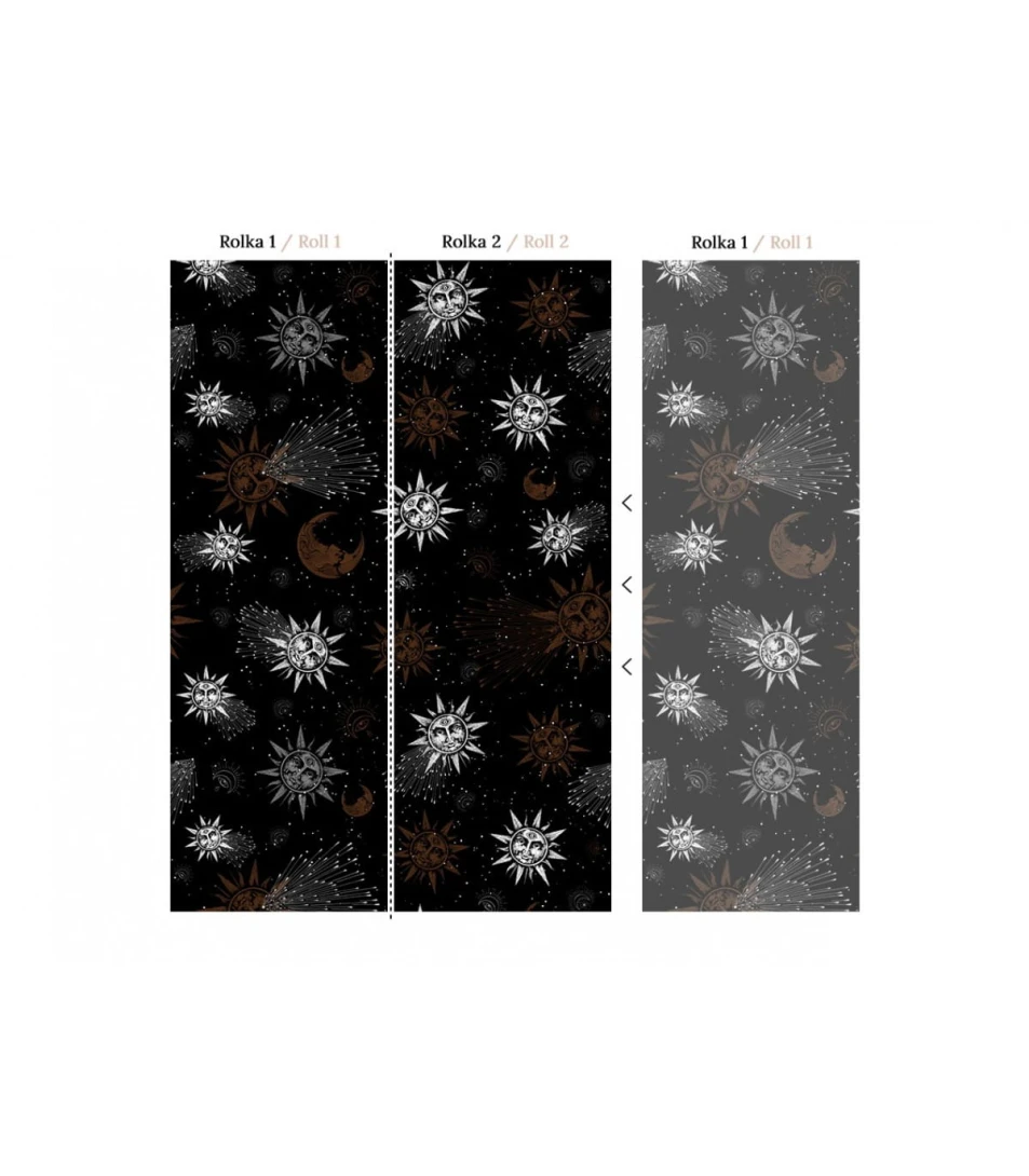 Wallcolors Bestseller Moon and Sun Red  - mural w słońce i księżyce