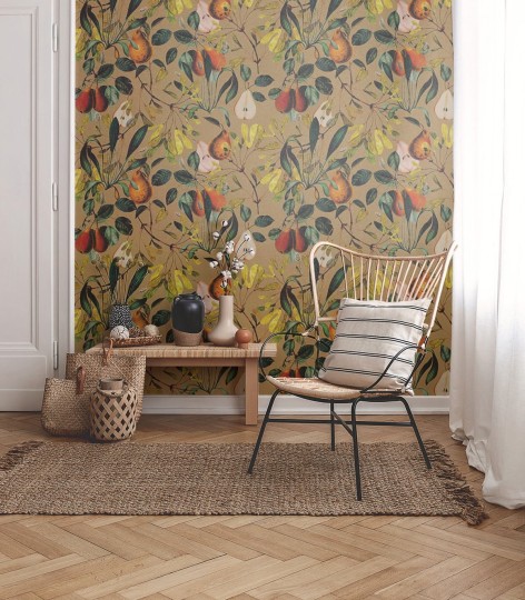 Wallcolors Bestseller Pear Beige  - mural z gruszkami
