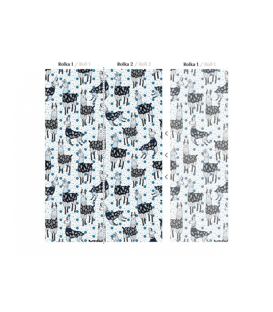 Wallcolors Kids World Lama White  - mural z lamami