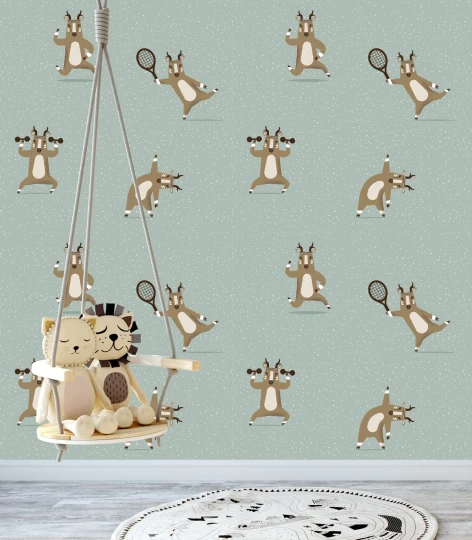 Wallcolors Kids World Deer Exercises  - mural z jeleniami
