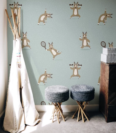 Wallcolors Kids World Deer Exercises  - mural z jeleniami