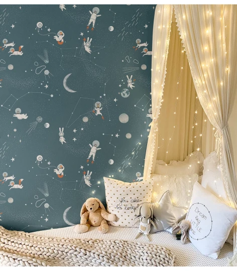 Wallcolors Kids World Animals and Planets  - mural z kosmosem