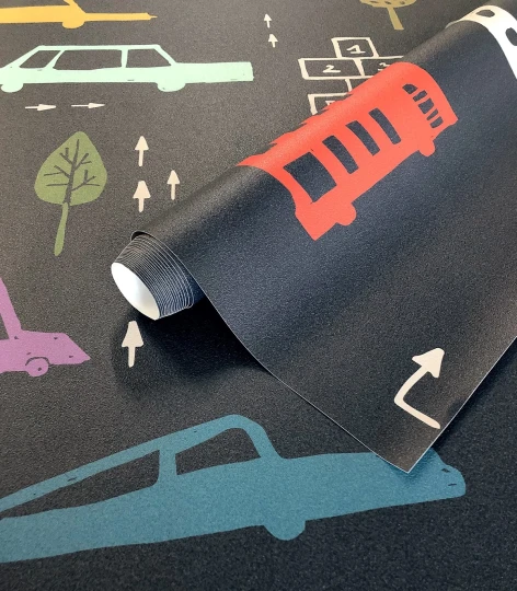 Wallcolors Kids World Cars Navy Blue  - mural z samochodami