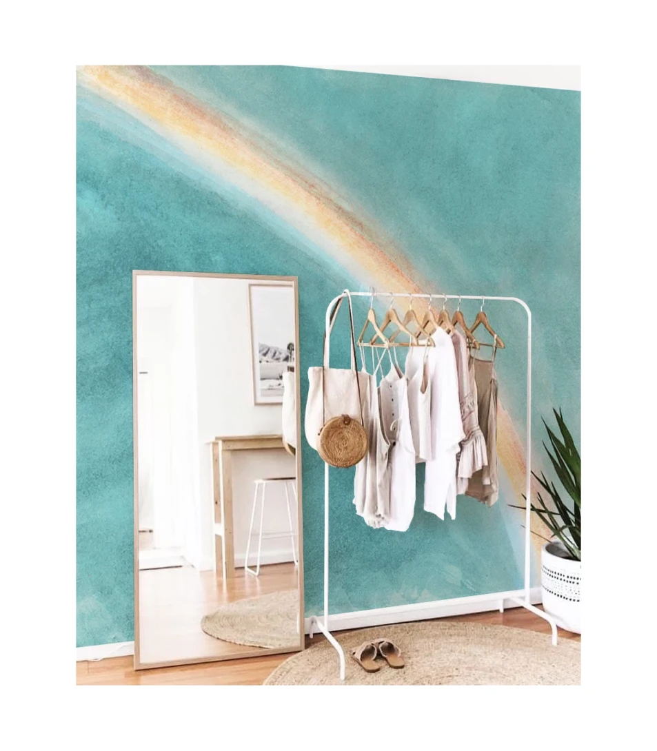 Wallcolors Kids World Blue Rainbow  - mural z tęczą