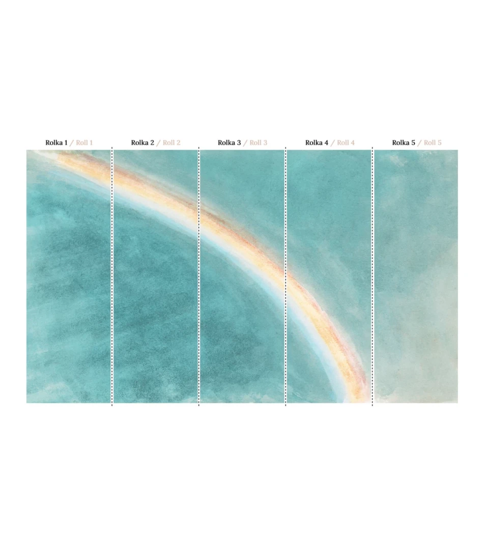 Wallcolors Kids World Blue Rainbow  - mural z tęczą