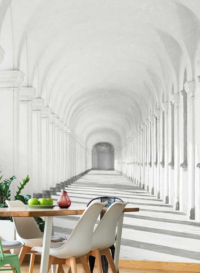 Mural Wallpepper White arches
