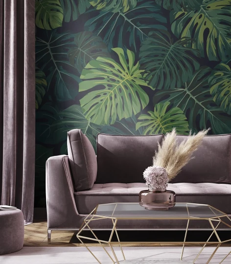 Wallcolors Tropical Intense Sunny Monstera  - mural z liśćmi monstery