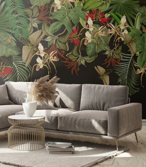 Wallcolors Tropical Intense Tropical Composition 100 x 250 - mural botaniczny