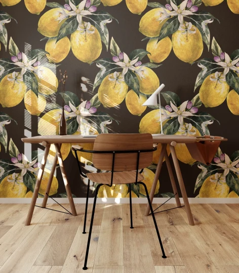 Wallcolors Tropical Intense Watercolor Citrus  - mural w cytryny