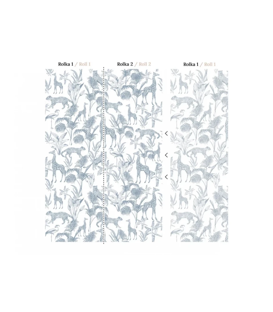 Wallcolors Tropical Intense Safari Blue  - mural ze zwierzętami