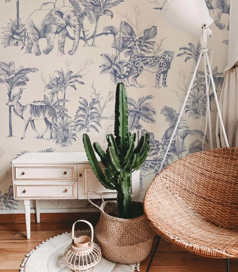 Wallcolors Vintage Therapy Power Of Jungle Sepia  - mural z dżunglą