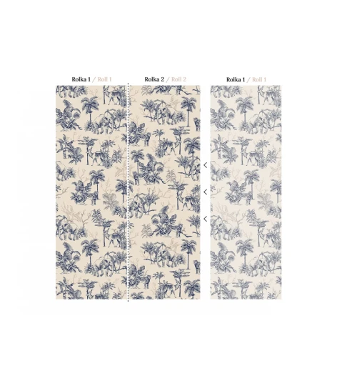 Wallcolors Vintage Therapy Power Of Jungle Sepia  - mural z dżunglą