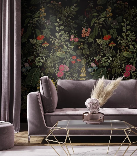 Wallcolors Vintage Therapy Dark Meadow  - mural z łąką