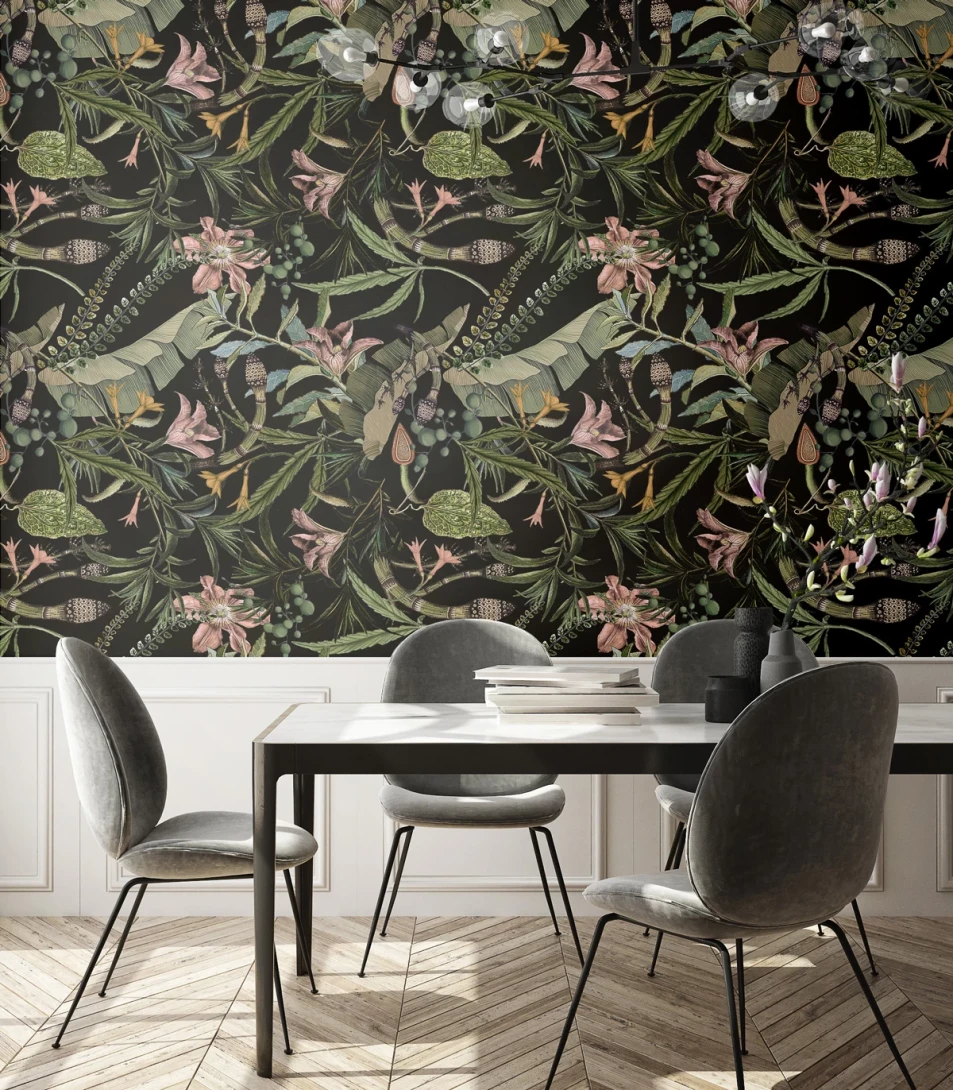 Wallcolors Botanical Experience Dark Forest  - mural z lasem