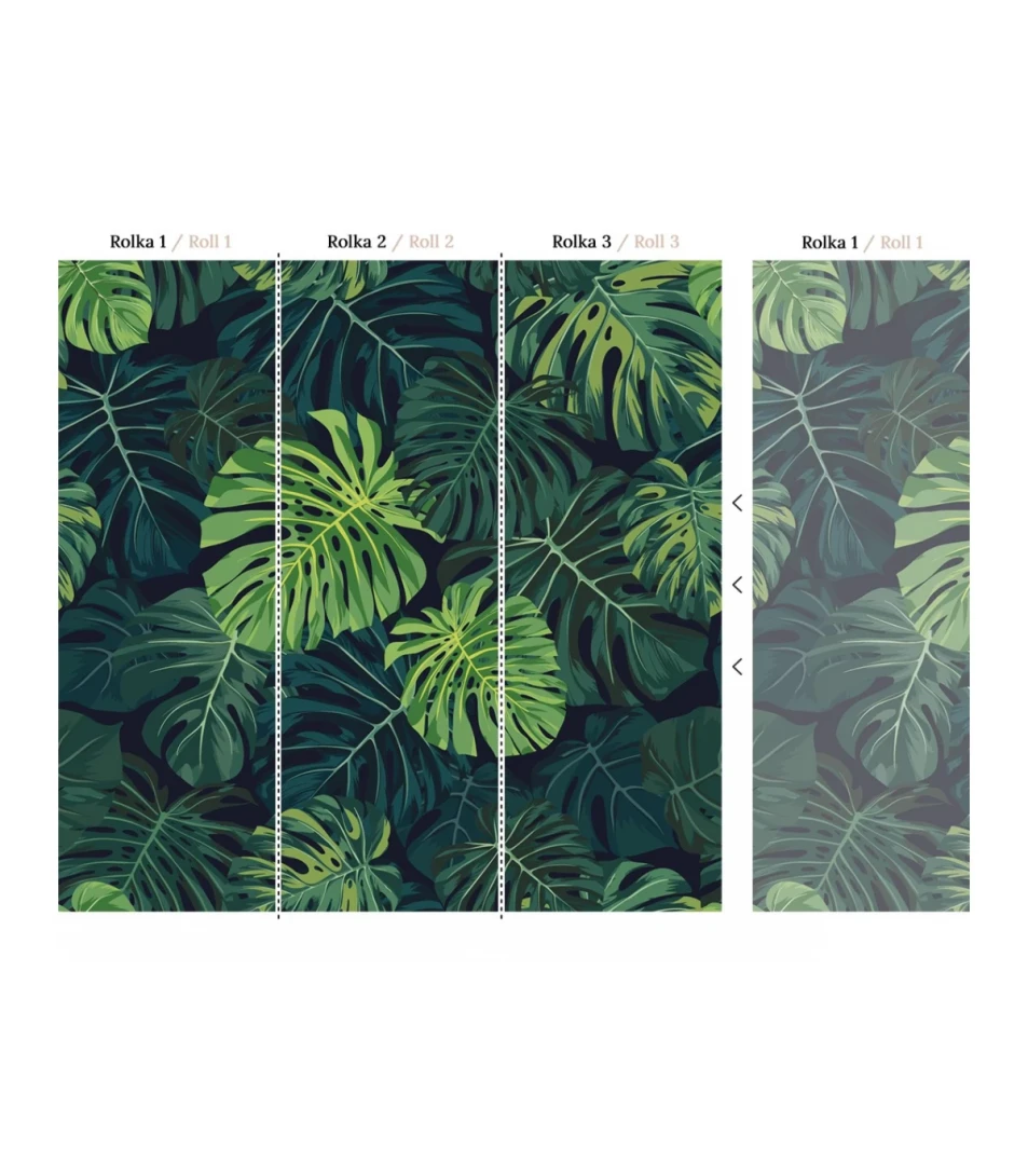 Wallcolors Botanical Experience Sunny Monstera  - mural z liśćmi monstery