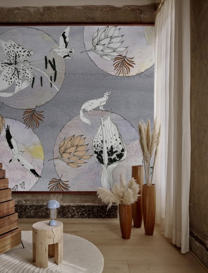 Wall&Deco WDUP2201 Contemporary 2022 Up Up - tapeta ze zwierzętami