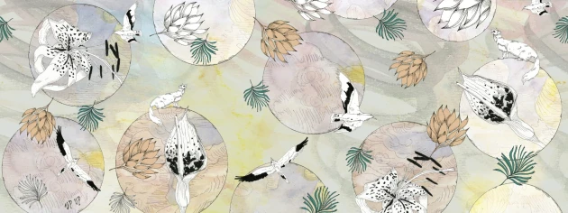 Wall&Deco WDUP2202 Contemporary 2022 Up Up - tapeta ze zwierzętami