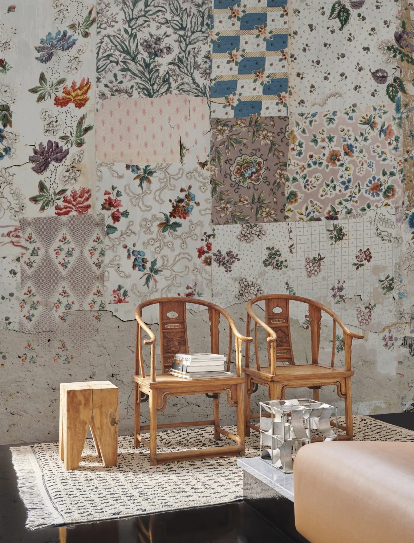 Wall&Deco WDTE2202 Contemporary 2022 Tex-tales - tapeta z patchworkiem