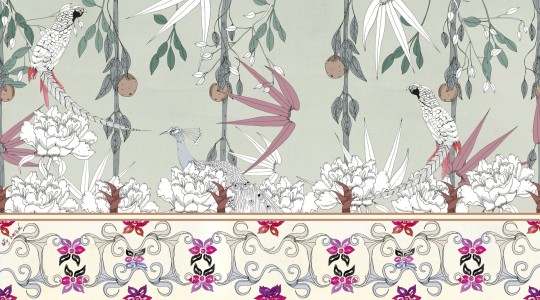 Wall&Deco WDSK2201 Contemporary 2022 Skybound - tapeta z ogrodem