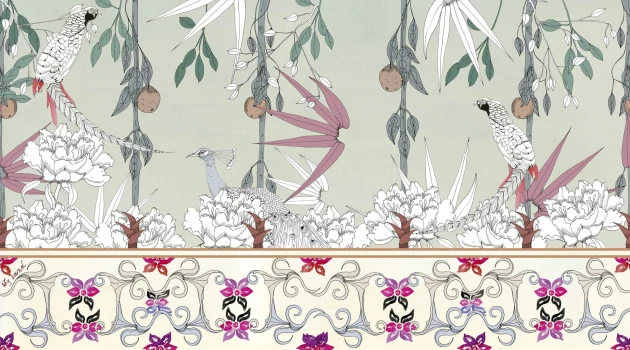 Wall&Deco WDSK2201 Contemporary 2022 Skybound - tapeta z ogrodem