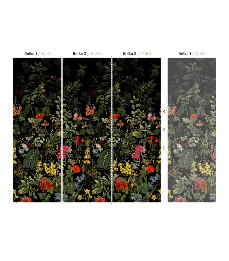 Wallcolors Floral Majesty Dark Meadow  - mural z łąką
