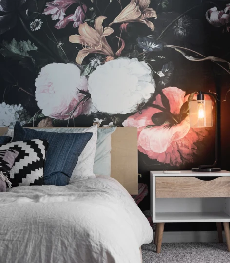 Wallcolors Floral Majesty Midnight Flowers  - mural z kwiatami