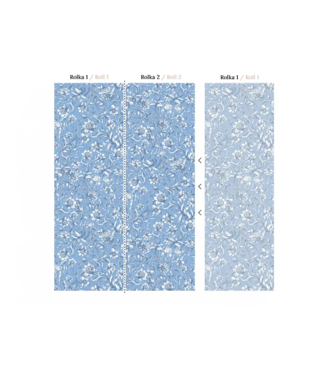 Wallcolors Floral Majesty Silver Flower  - mural roślinny