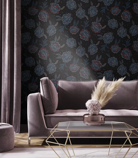 Wallcolors Floral Majesty Roses at night  - mural z różami