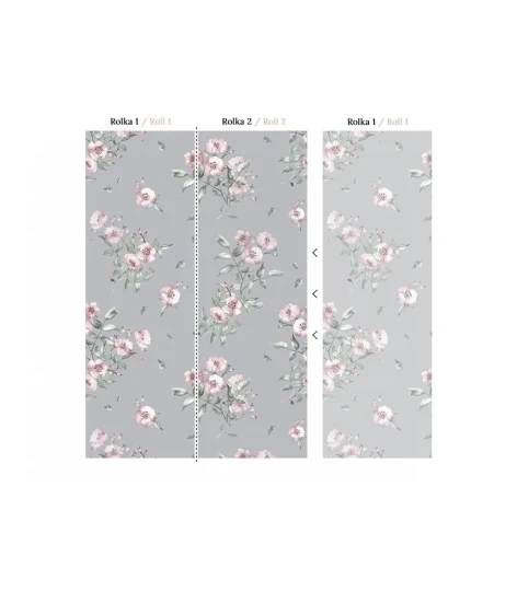 Wallcolors Floral Majesty Rose Bush Olive  - mural roślinny