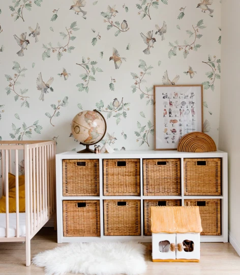 Wallcolors Floral Majesty Bird Courtship  - mural botaniczny