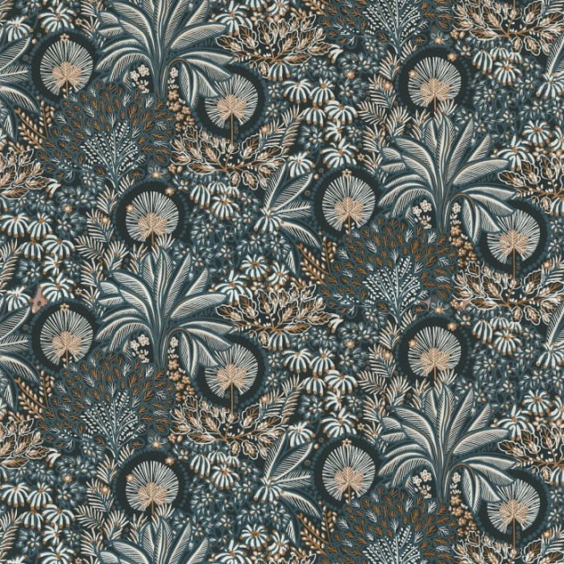 Casamance Nuit D’Orient 75391528 Persee - tapeta w orientalną roślinność