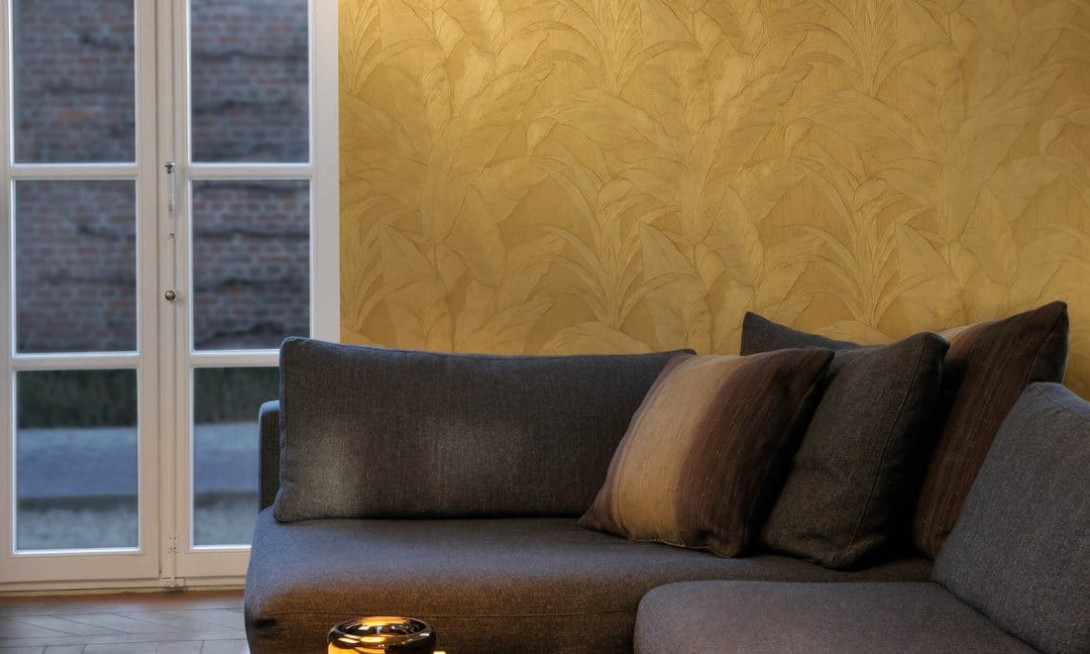 Arte Monsoon 2.0 75005 Musa Pearl - tapeta w liście bananowca