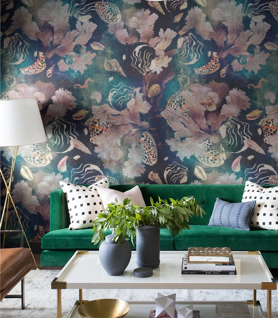 Wallcolors Dzień Dobry Black Sea 100 x 250 - mural podwodny świat