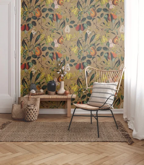 Wallcolors Dzień Dobry Pear Beige  - mural z gruszkami