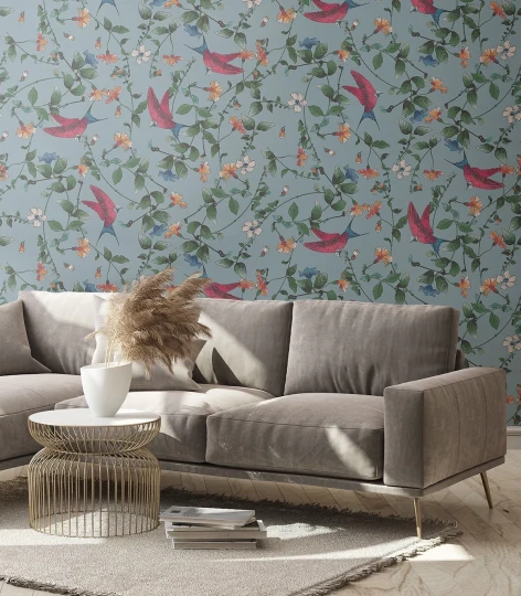 Wallcolors Essential Red Parrots  - mural z papugami